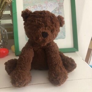 Rare Retired Jellycat Fuddlewuddle Sitting Dark Brown Bear 8” EUC